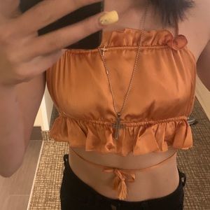 Orange silk set